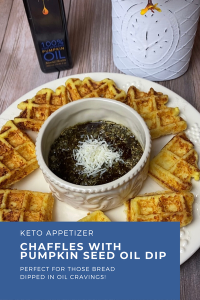 Chaffles with Pumpkin Seed Oil Dip