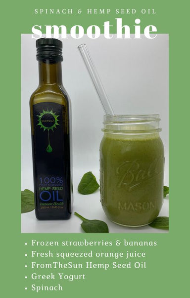 Spinach and Hemp Seed Oil Smoothie